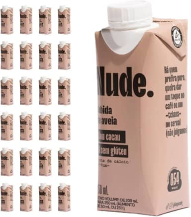 Pack Nude Bebida de Aveia To Go Cacau 250ml - Caixa 24 Unidades