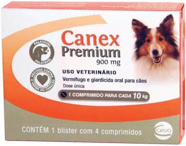 Vermífugo Canex Premium Cães 900mg Cães 10kg Ceva Ceva para Cães