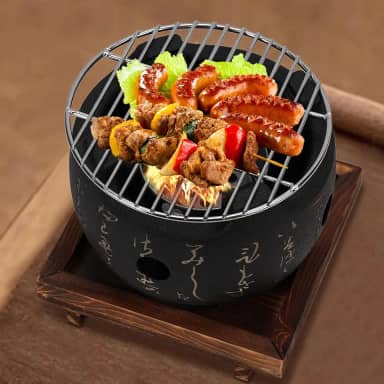 11,5 * 15cm, Alumínio, Mini Churrasqueira Carvao, Churrasqueira Estilo Japonês, Churrasqueira, Churrasqueira Carvao