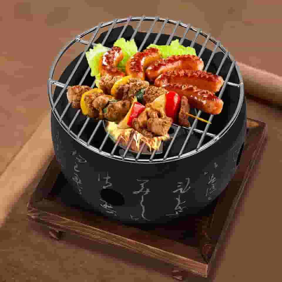 11,5 * 15cm, Alumínio, Mini Churrasqueira Carvao, Churrasqueira Estilo Japonês, Churrasqueira, Churrasqueira Carvao