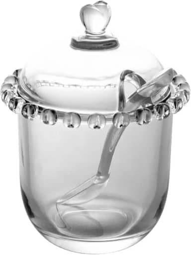 LYOR - Açucareiro de Cristal com Colher Coração 210ml