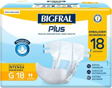 Fralda Bigfral Plus Econômica G 18 Unidades
