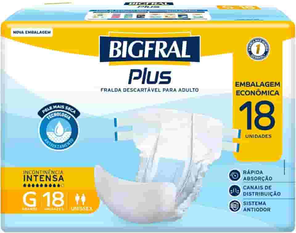 Fralda Bigfral Plus Econômica G 18 Unidades
