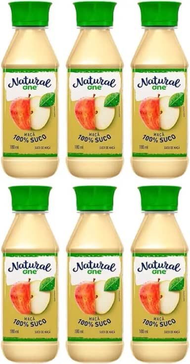 Suco Maçã NATURAL ONE 180ml Pack c/ 6 unidades