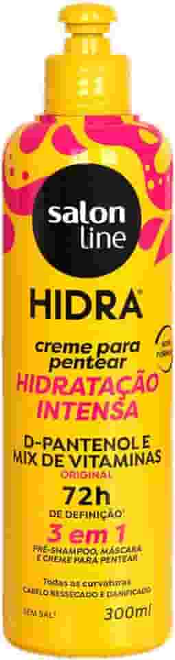 Salon Line, Creme para Pentear, Hidra, D-Pantenol 3 em 1, Vegano - Para Cabelos Ondulados, Cacheados e Crespos, 1kg