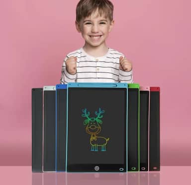 Lousa Mágica Infantil Digital LCD 8,5 Polegadas – Tablet de Escrita Colorida para Desenho, Educativa - Cores Sortidas
