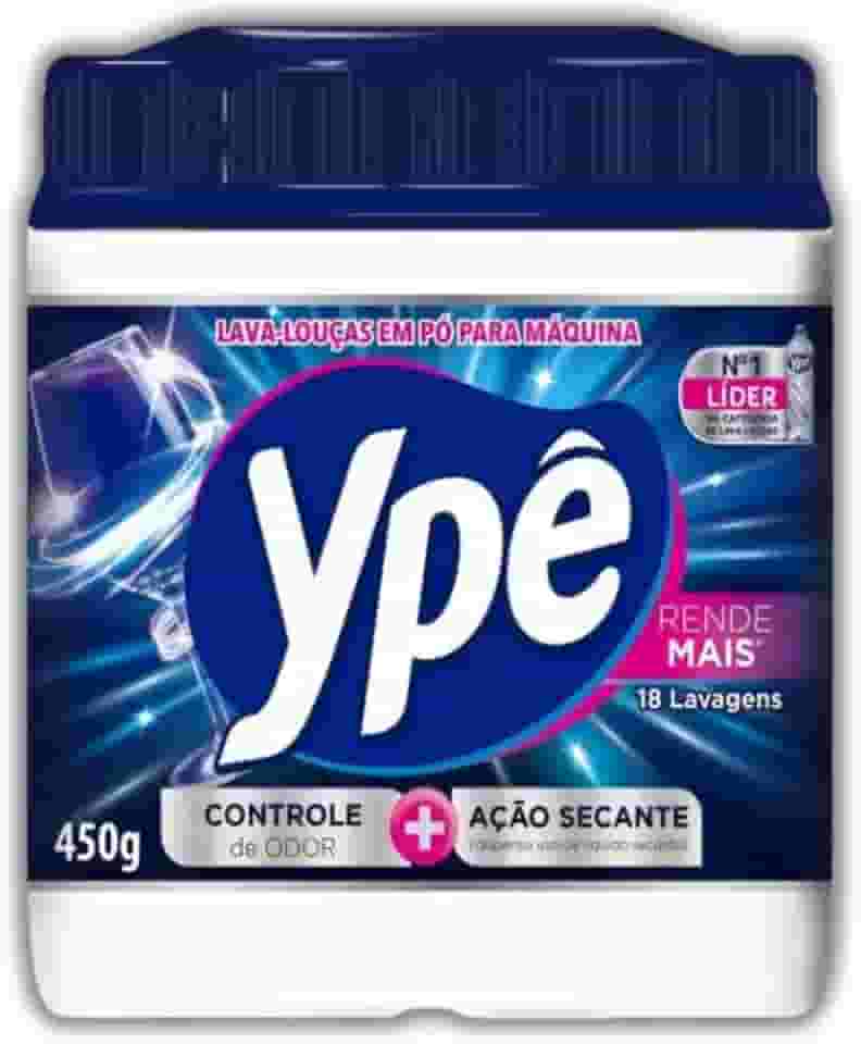 Ypê Detergente Em Pó Maquina Lava Louças Secante Sabão 450g