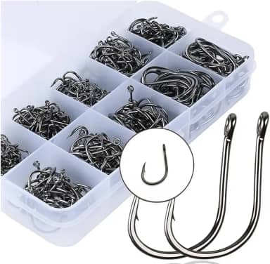 Kit Pesca: 600 Anzóis Chinu Nos Tamanhos 3 Ao 12 Com Estojo