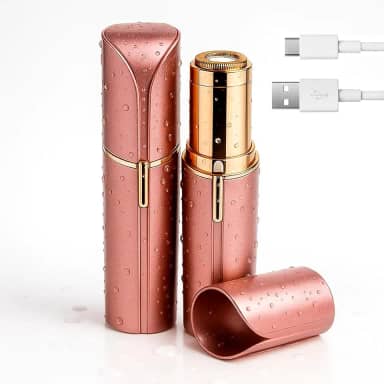 Depilador Facial Feminino Recarregável Profissional | Aparador de Pelos Faciais Elétrico Portátil Indolor | Removedor de Pelos do Buço e Rosto Completo | Uso Seco | Sem Irritação