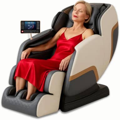 Poltrona de Massagem Dubai Tech Gravidade Zero: Moderno, Couro Sintético, Cinza, Cadeira de Massagem, Relaxar, Massagem, Aquecimento, Espuma, Plástico