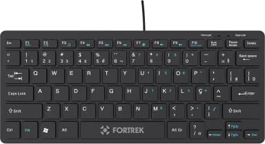 Teclado Mini Office Fortrek K13 USB ABNT2 Preto