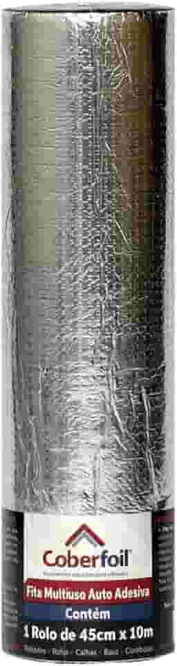 Manta Asfáltica Adesiva Multiuso Metalizada Várias Medidas Tamanhos Auto Colante Vedação para Telhados Calhas Rufos Alta Resistência e Durabilidade Vazamentos Vedação Refletiva Aluminizada Fita (45cm)