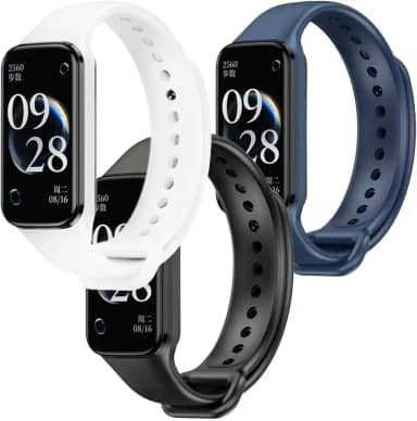 Kit 3 Pulseiras de Silicone Sport Cores Vivas para Xiaomi Mi Band 8 Active