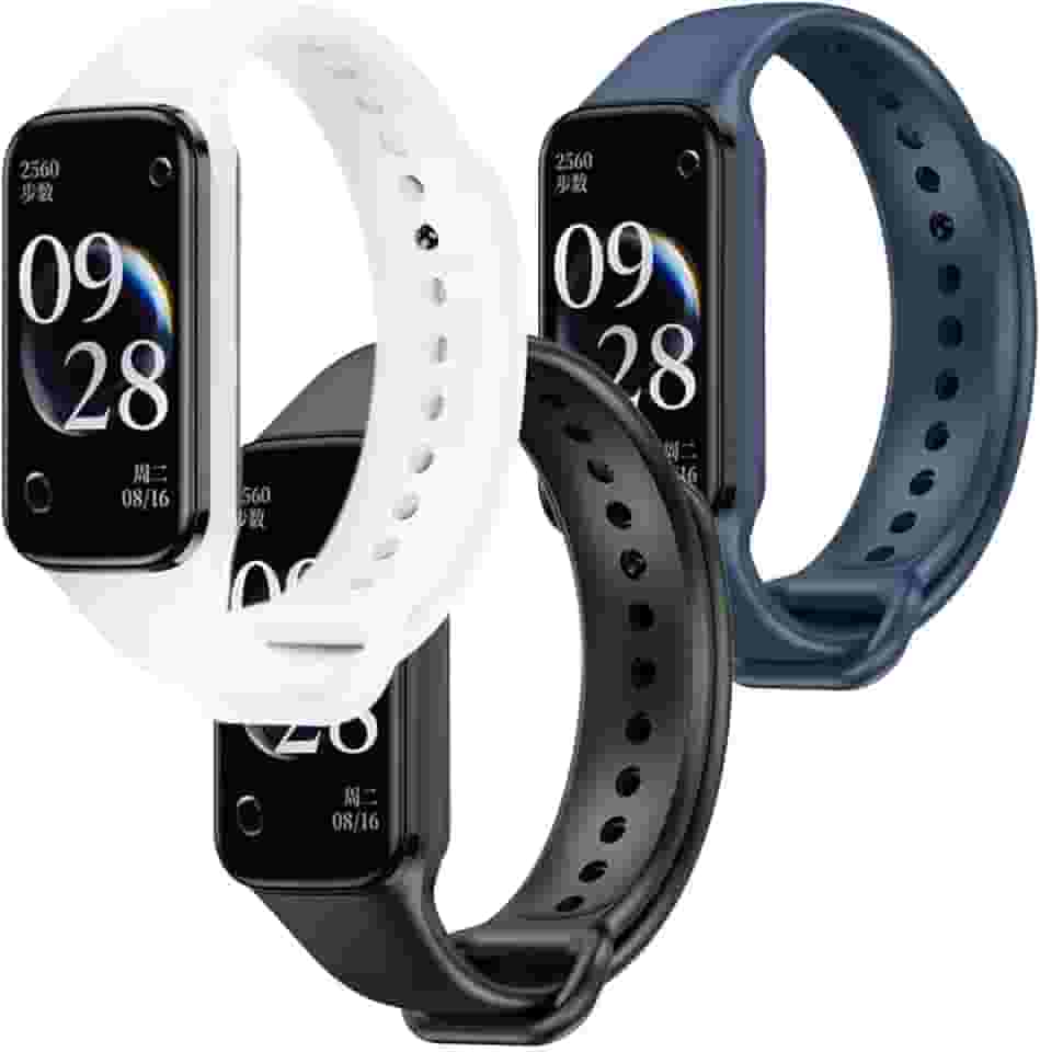 Kit 3 Pulseiras de Silicone Sport Cores Vivas para Xiaomi Mi Band 8 Active