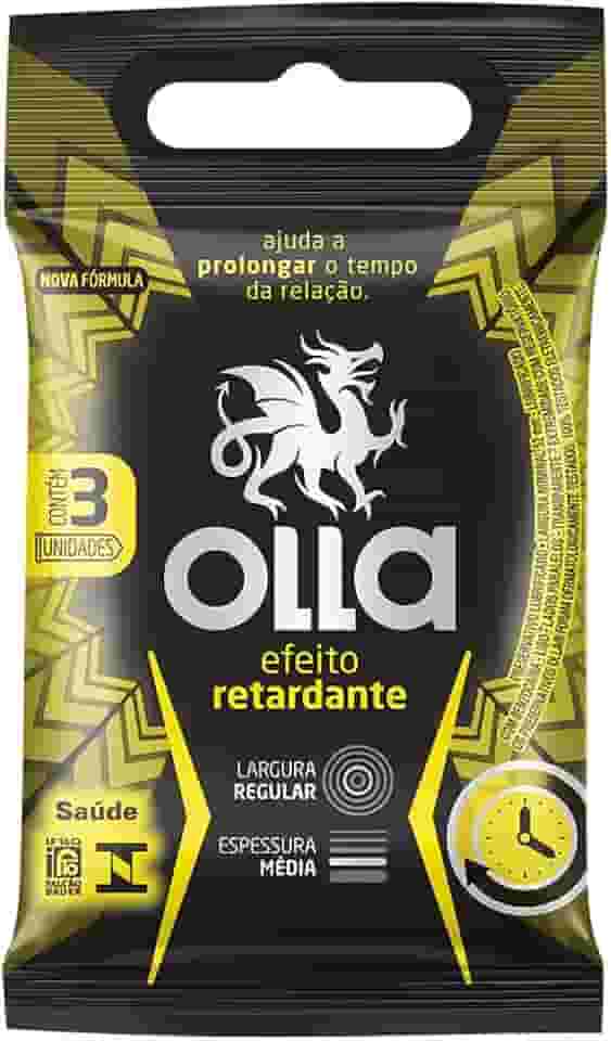 Olla Prolong - Preservativo Lubrificado, 1 Pacote com 3 Unidades