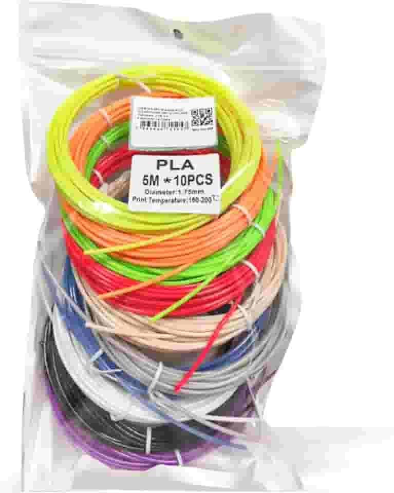 Caneta 3D Filamento PLA, Para Impressão Caneta 3D Para Crianças, 10 Cores, 5 Metros Cada, 1,75mm de Diâmetro, Brinquedo Menino, Adaptador AC
