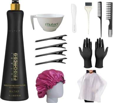 Selagem Progressiva Sem Formol Mutari Progress 1L - Alisamento e Tratamento Completo