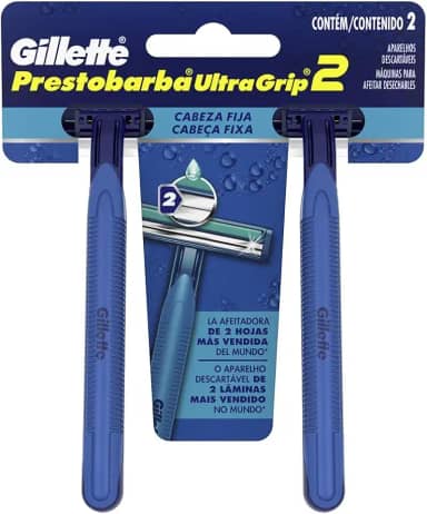Aparelho de Barbear Descartável Gillette Prestobarba UltraGrip2 - 2 Unidades