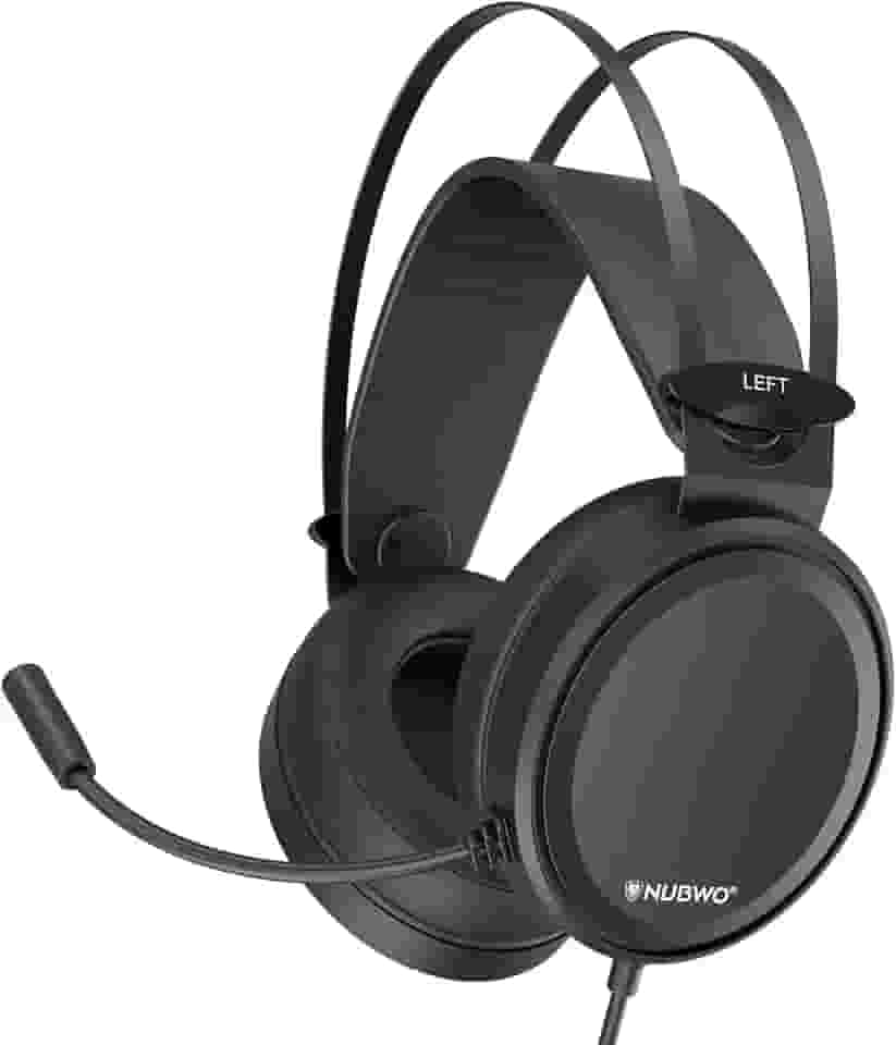 NUBWO N7 - Fones de Ouvido Estéreo com Microfone, Cancelamento de Ruído, 53mm, Preto, Com Fio, PS4, Xbox One, PC, MAC, Switch