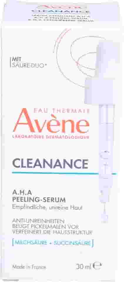 Avène Cleanance Sérum Esfoliante A.H.A com Ácidos Lático, Redução de Cravos e Marcas, Reduz Poros, Melhora a Textura da Pele, 96% de Ingredientes de Origem Natural, Vegano, Pele oleosa, mista e acneica, 30ml