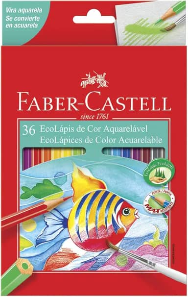 EcoLápis Aquarelavel 36 Cores, Faber-Castell, 120236G, Grafite