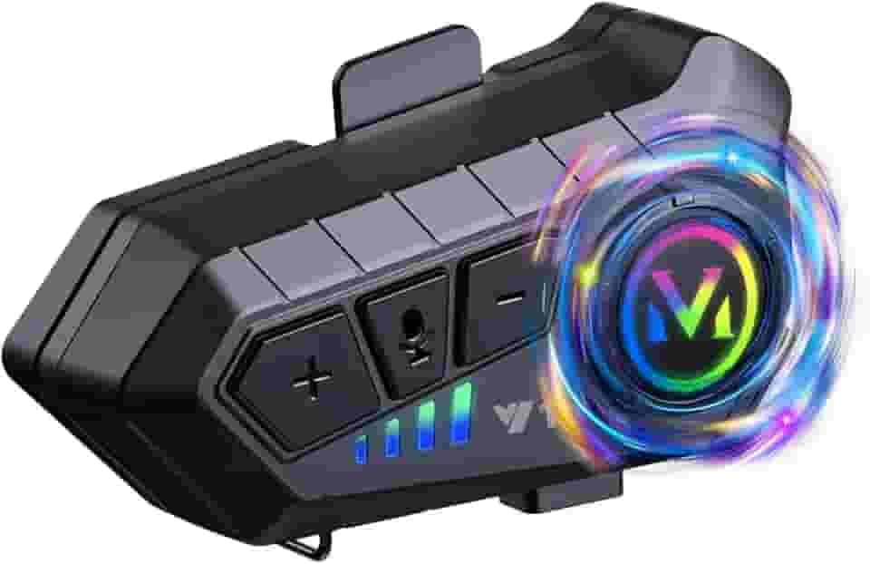 Fones de ouvido Bluetooth para capacete de motocicleta com som Hi-Fi, cancelamento de ruído, bateria de 1000 mAh, uso 25 horas, Boom Mircrophone, fácil de instalar, uso com Golves, IPX6 à