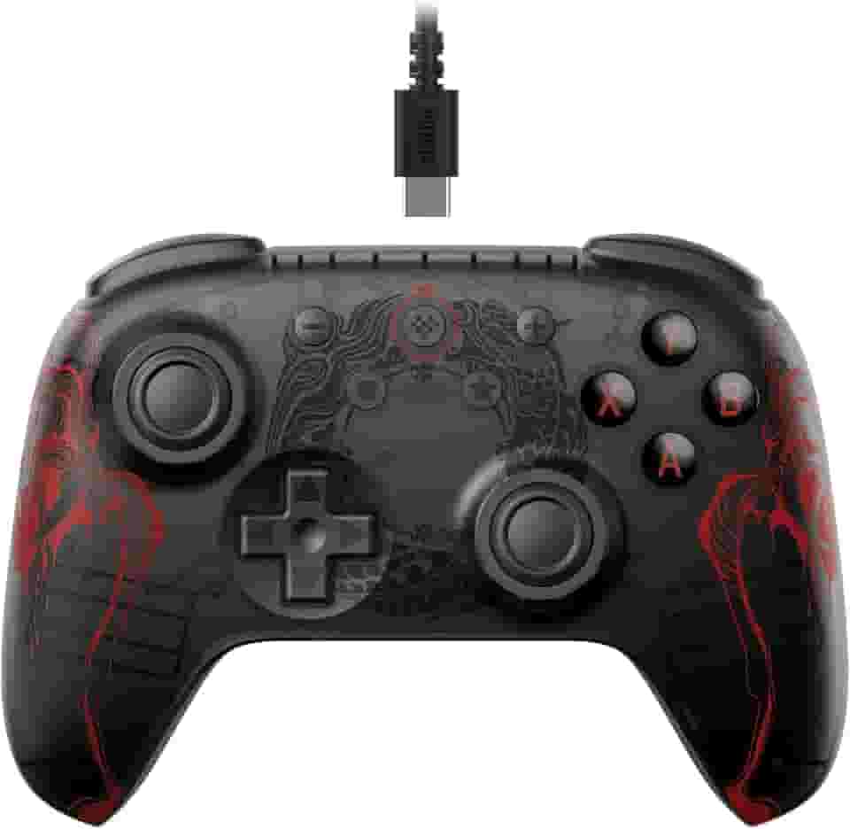 8Bitdo Ultimate 2C Wired Controller for Windows PC and Android, with Hall Effect Joysticks and Hall Triggers, 1000Hz Polling Rate, and Remappable L4/R4 Bumpers - Black Myth: Wukong