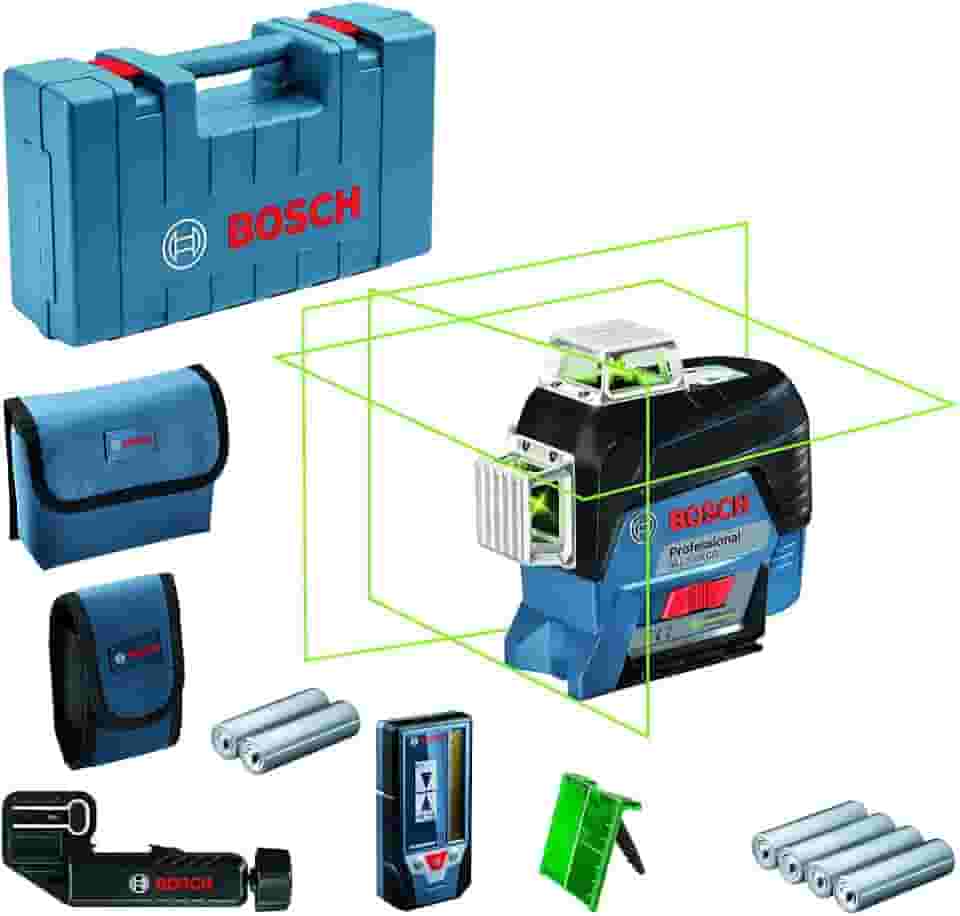 Bosch Nível laser de linhas GLL 3-80 CG 80m 360º com receptor LR7 e maleta