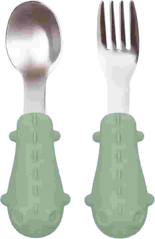 Buba Kit Talheres Cabo Em Silicone Verde