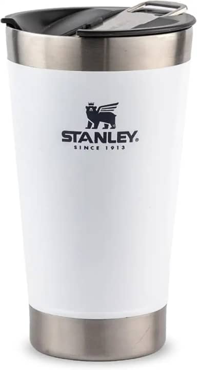 Stanley - Copo Térmico para Cerveja, 473ml, com Tampa, para Bebidas Quentes ou Frias, Polar