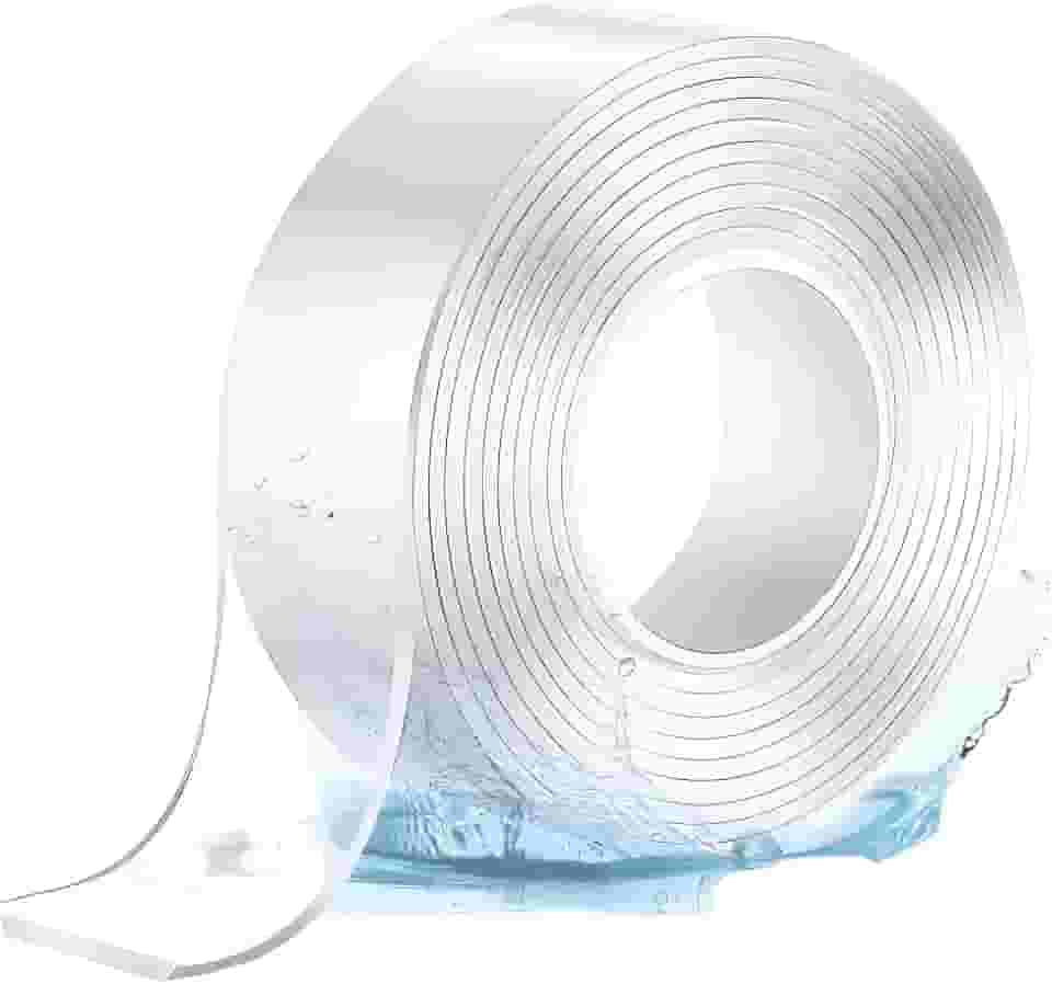 Super Fita Mágica Nano Gel Dupla Face – Fixação Forte, Reutilizável, Lávavel e Transparente - Adesão Extrema, Sem Danificar Paredes Anti-Escorregamento - Para Casa e Escritório Aréa Externa/Interna.