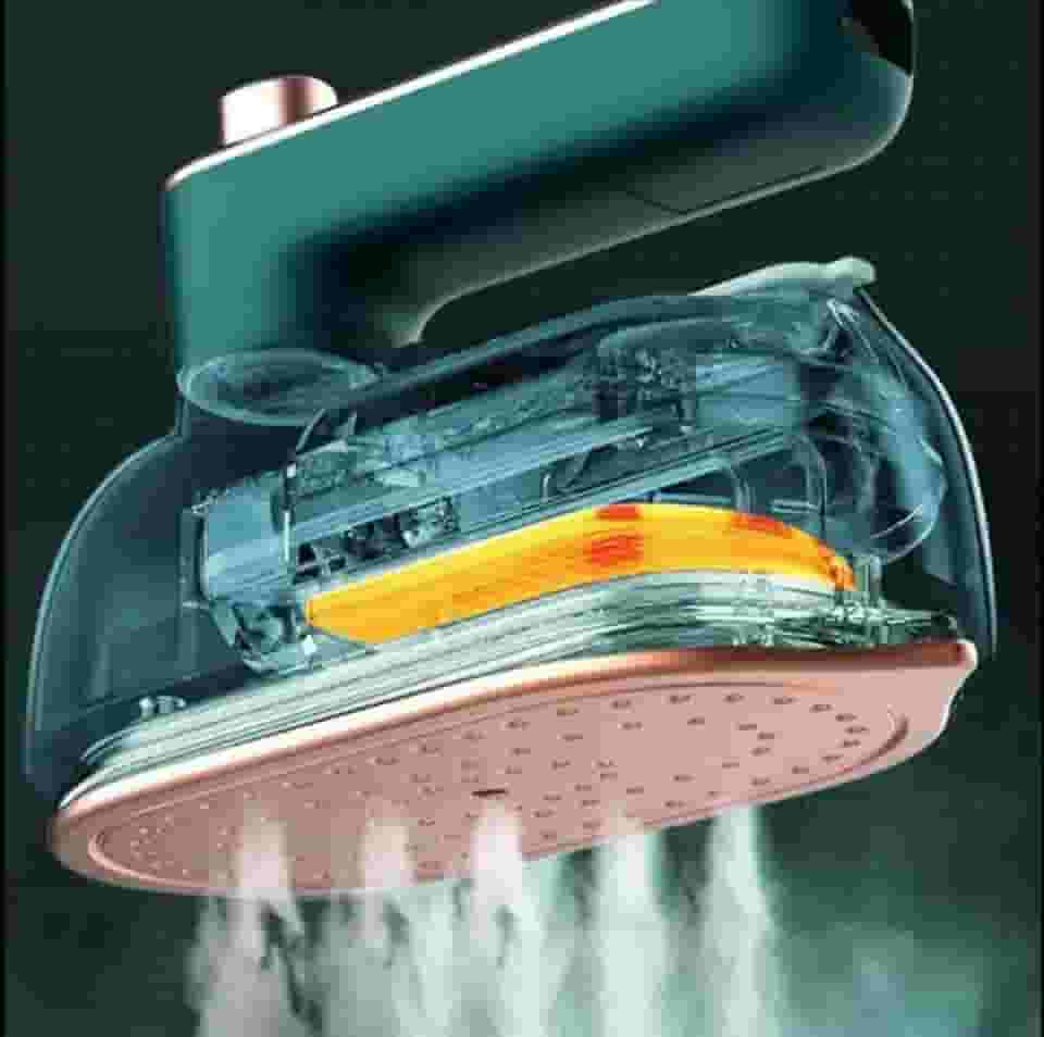 Ferro de Passar Portátil a Vapor, Mini Steamer para Viagem, Bivolt 110V/220V, Verde