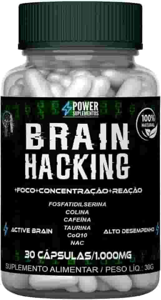 1 Suplemento Alimentar Nootrópico Brain Hacking - Cerebral Memória Foco Estudo e Trabalho | 30 Cápsulas
