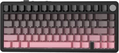 ATTACK SHARK X85 Teclado mecânico para jogos sem fio 75% Gasket com botão,BT5.0/2.4G/USB-C,acolchoamento de cinco camadas,RGB,5000mAh,troca a quente,teclas com impressão lateral (Blackberry)