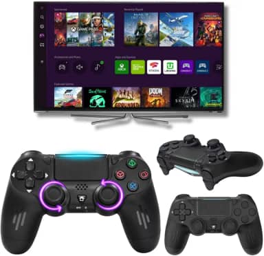 Controle Sem Fio Bluetooth Genérico Compatível com PS4 / PS4 Slim / PS4 Pro/PC/Smart TV – Funciona com Samsung, LG, Gaming Hub, Game Pass e Geforce Now