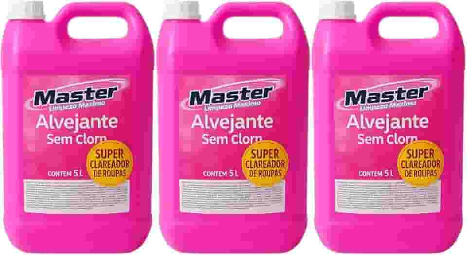 Alvejante Sem Cloro 15L (3x5L) – Kit Super Econômico para Roupas Brancas e Coloridas | Branqueamento Seguro