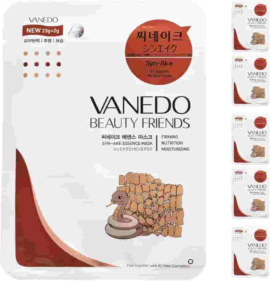 Kit 6 Unidades Máscara Hidratante Facial Coreana Beauty Friends - Syn Ake