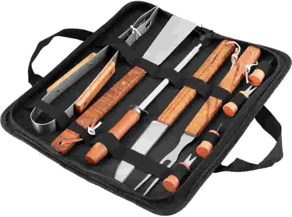 Jogo De Utensílios Para Churrasco, Em Aço Inox, Com 10 Peças, Vonder.