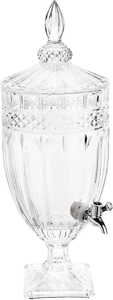 WOLFF - Suqueira de Cristal Ecológico com Pé e Tampa Brandon 4,5L