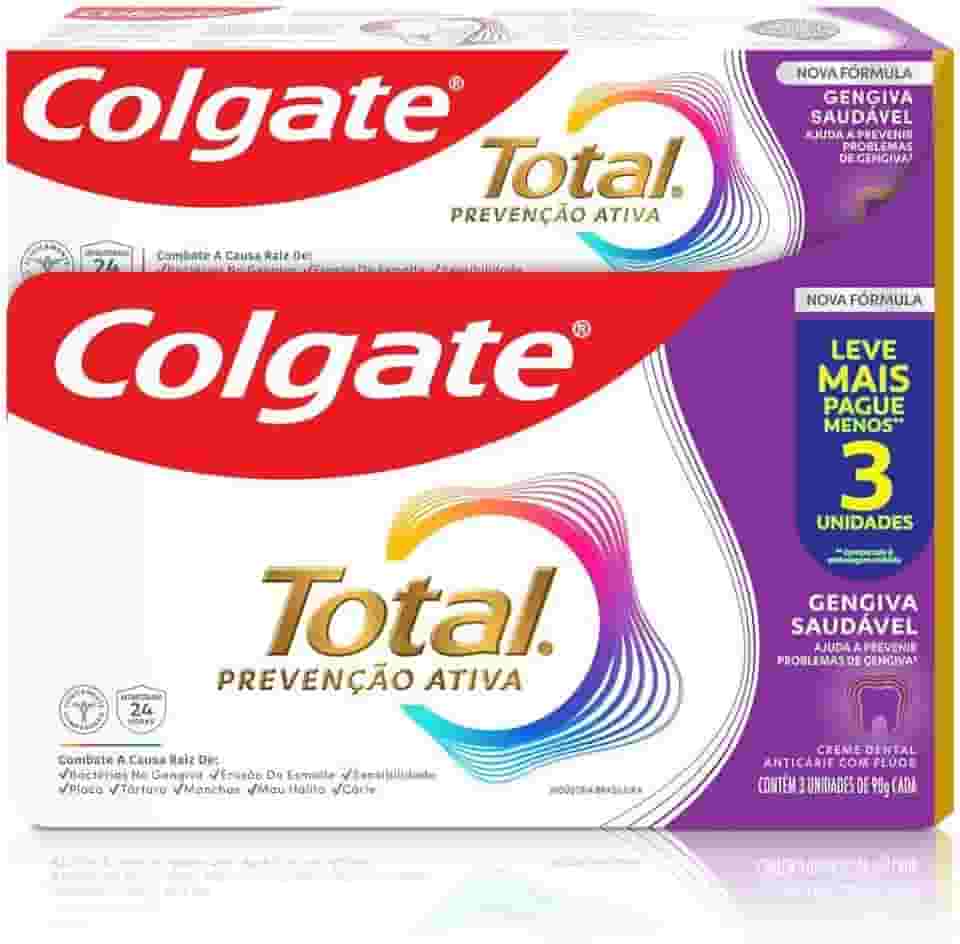 Colgate Creme Dental Total Gengiva Reforçada 3 Unid 90g