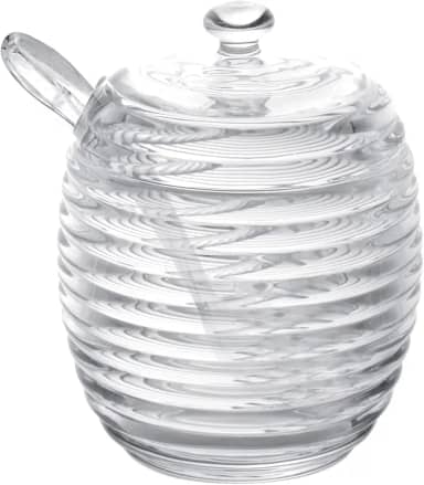 LYOR - Açucareiro de Cristal com Colher e Tampa Colméia 210ml