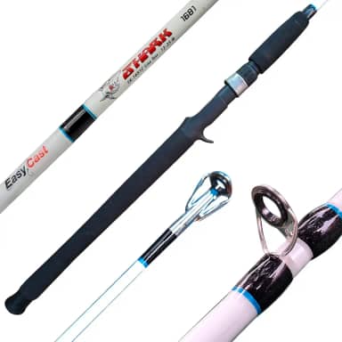 Vara Shark para Carretilha Inteiriça Maciça Ação Rápida 25lb 1.68m