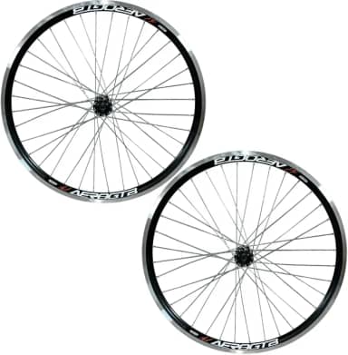 Par de Rodas Aero Alumínio 26 Polegadas para Bicicleta, Cubo Aço, Raias 36