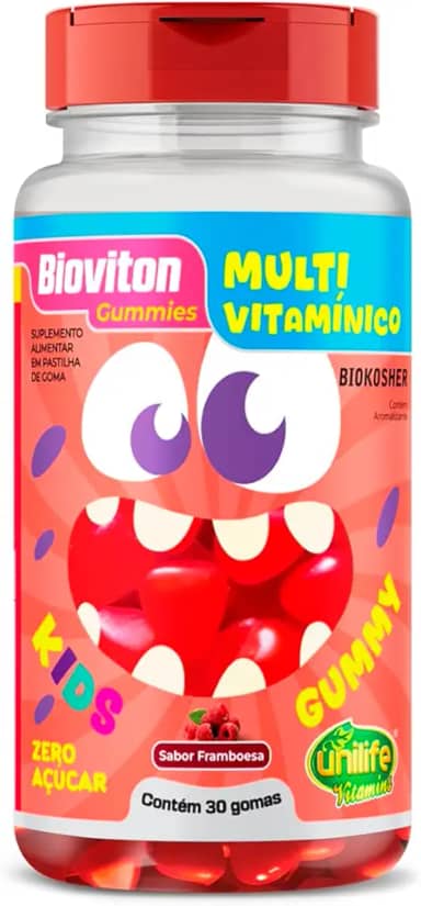 Gummy Kids Multivitamínico Unilife 30 gomas Framboesa