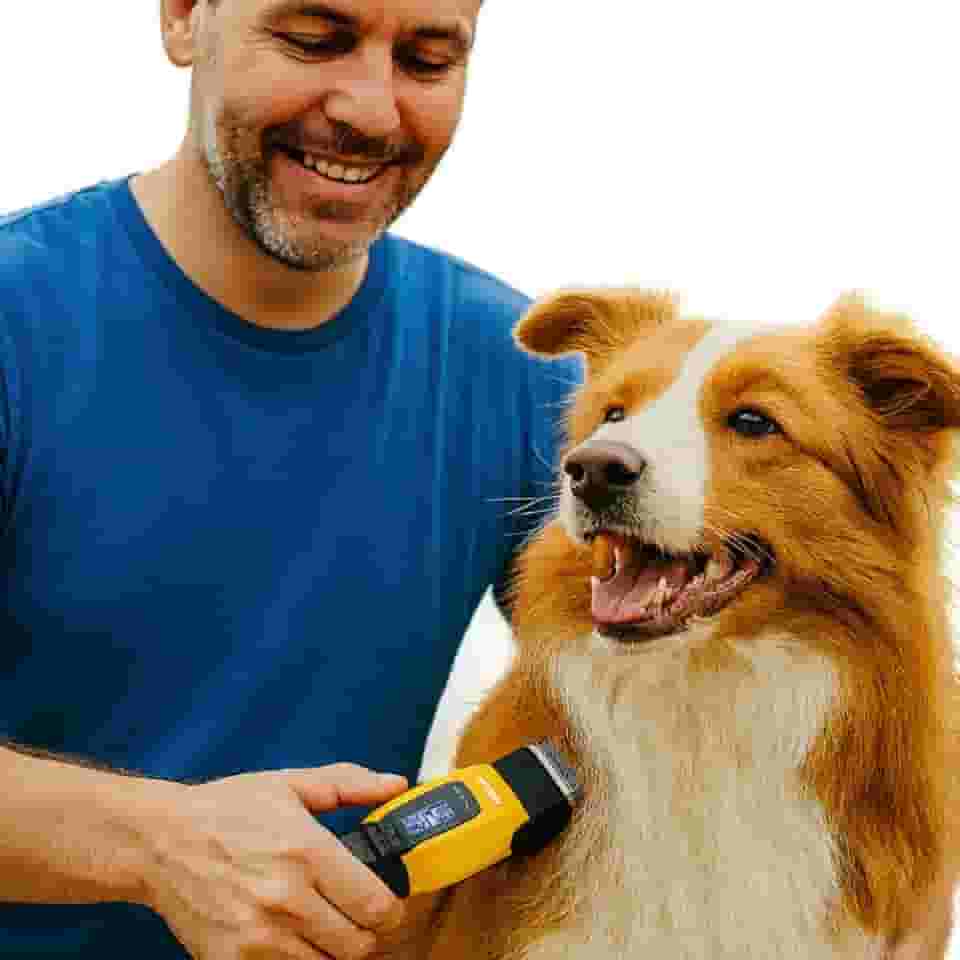 Máquina de Tosa Silenciosa para Pets – Display Digital, 3 Modos de Corte e Bateria Recarregável