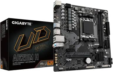 Placa Mãe Gigabyte A620M H, DDR5, mATX, AM5, M.2 NVME, Displayport/HDMI
