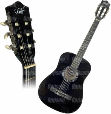 VIOLÃO 38' ACÚSTICO, COM TENSOR E CORDAS DE NYLON, COR PRETO, MODELO 38C-BK