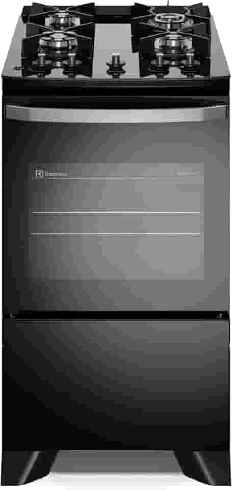 Electrolux Fogão 4 bocas Electrolux Preto Efficient Mesa Vidro, Tripla Chama e PerfectCook (FE4GB) Bivolt
