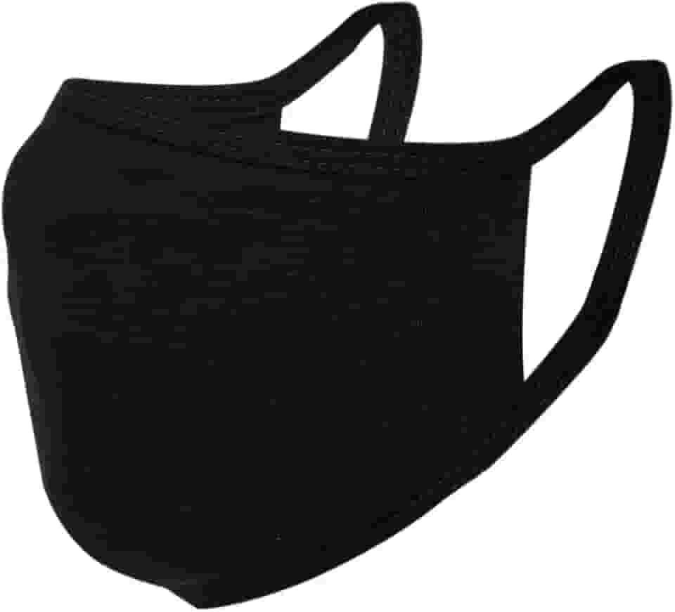 R.Two Máscara De Tecido Ninja Preta 2 Camadas Com Clip Nasal 1 Unidade