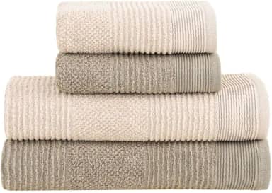 Jogo de Toalhas Buddemeyer Maya Extra Soft Banho Bege/Kaki 4 peças